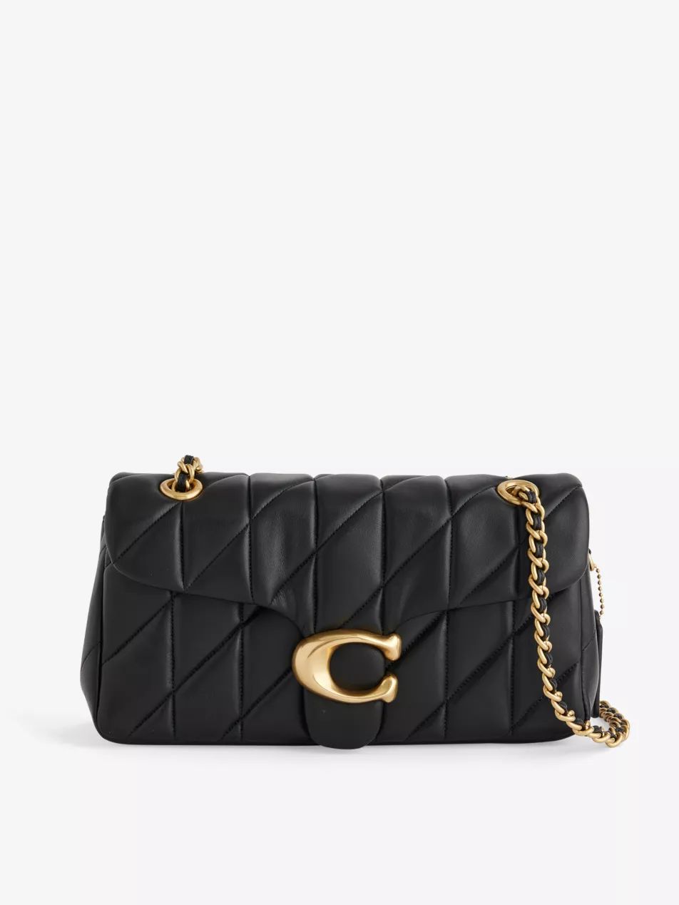 Tabby logo-plaque quilted leather cross-body bag | Selfridges