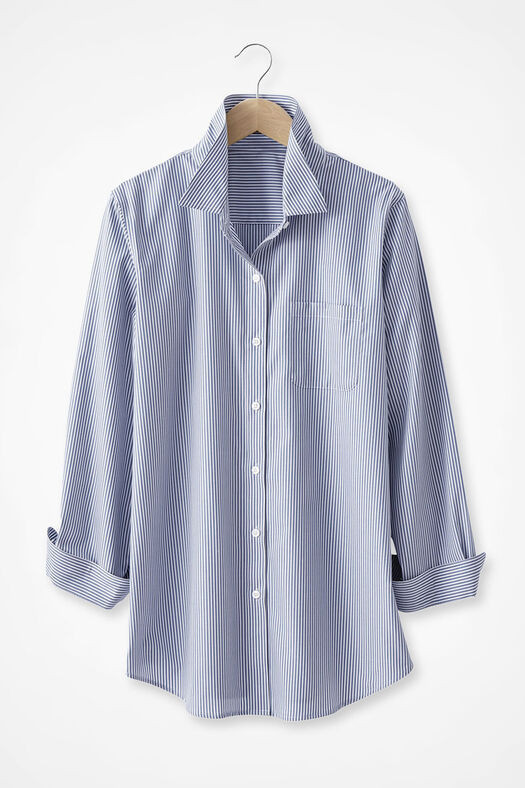 Striped Anytime No-Iron Tunic | Coldwater Creek