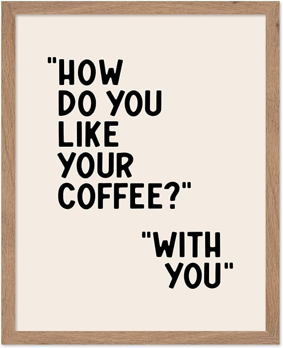 Poster Master Typography Print - How Do You Like Your Coffee Poster - Love Art - Valentine's Day ... | Amazon (US)