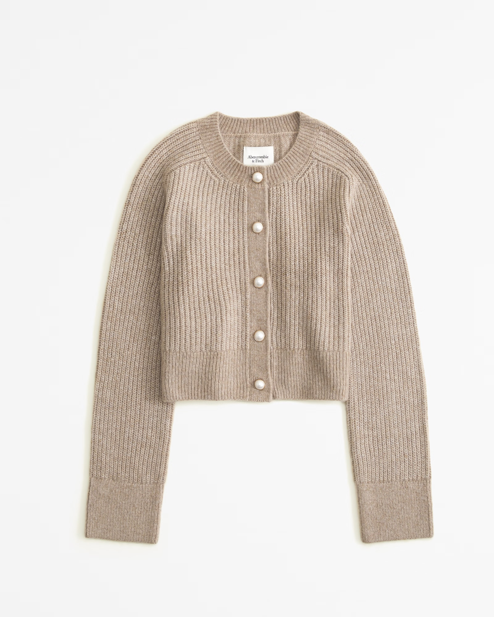 Crew Pearl Button Cardigan | Abercrombie & Fitch (US)