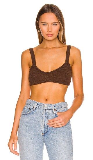 Adelie Knit Bra in Chocolate | Revolve Clothing (Global)