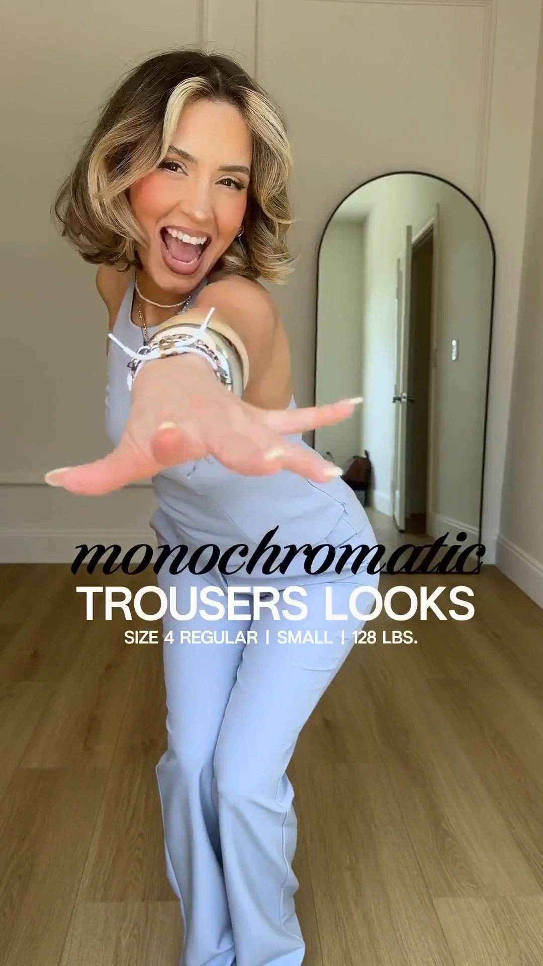 Omg these @Express trousers & essentials are ON SALE 👏🏼 #DressToExpress
#ExpressPartner

✔️ Wearing size 4 regular on long trousers
✔️Ankle trousers are size 4 SHORT 
✔️XS in all tops

#LTKgrwm #LTKootd #LTKPetite