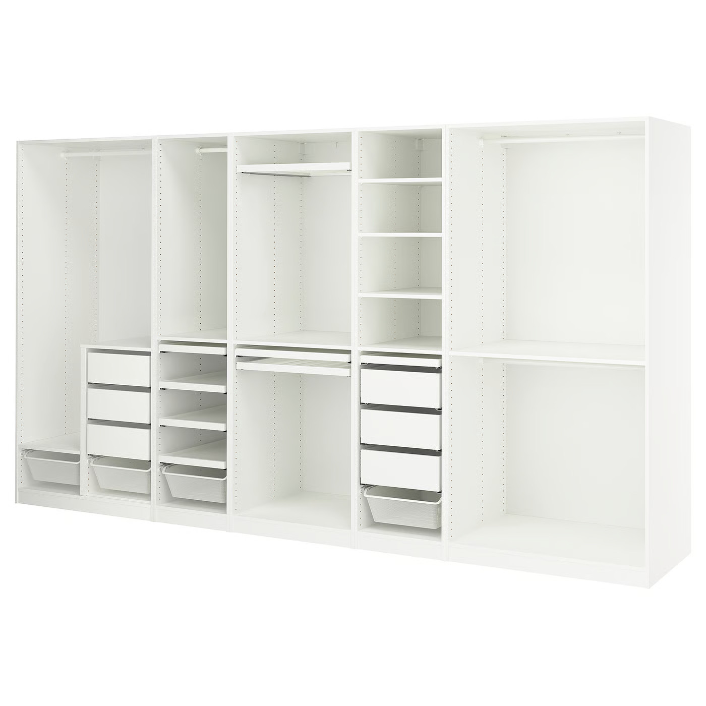 IKEA PAX wardrobe combination, white, 147 5/8x22 7/8x79 1/4 | IKEA US