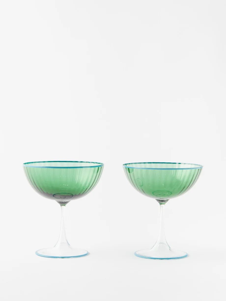 Set of two champagne glasses | Aquazzura Casa | Matches (US)