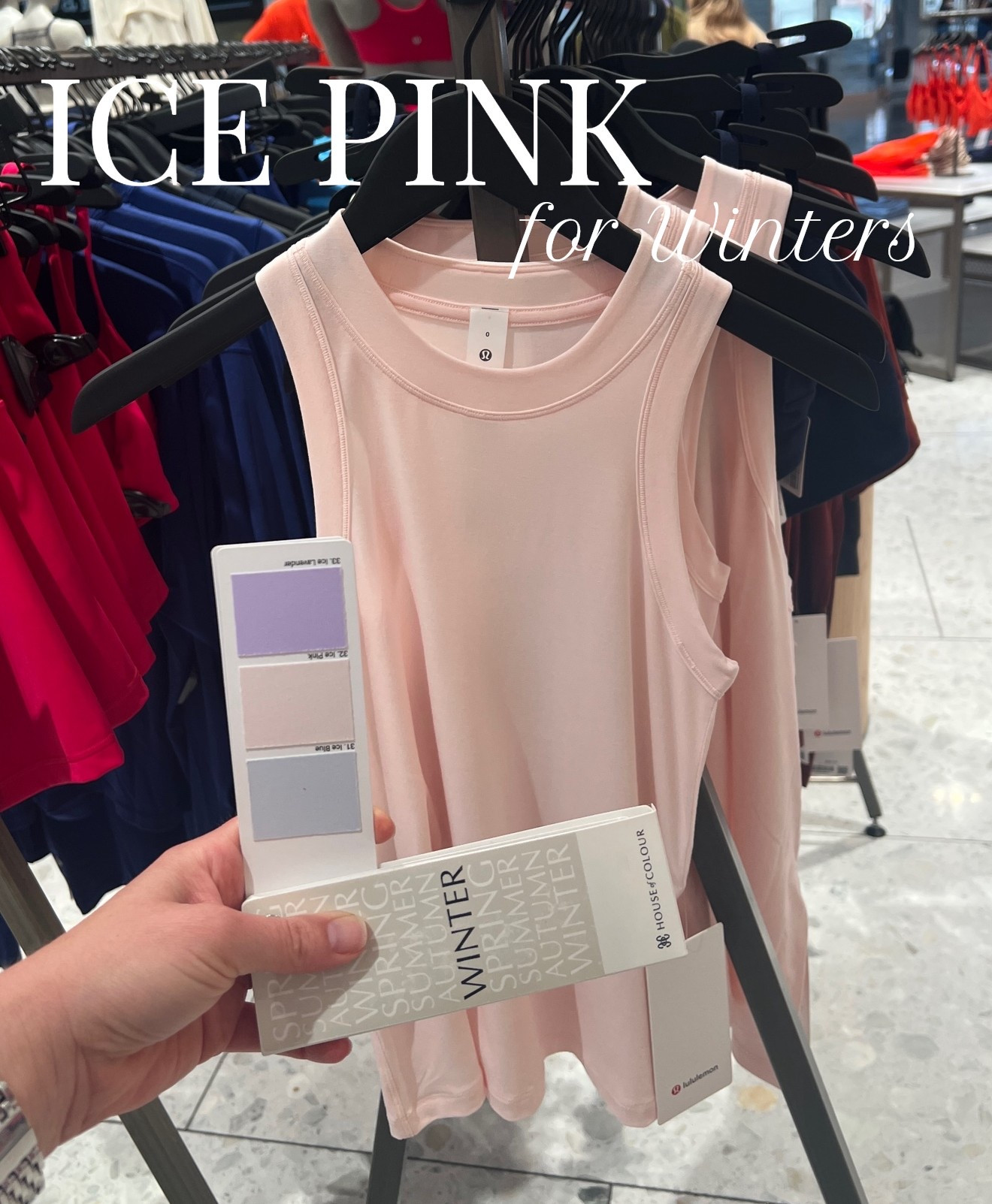 I’ve pink is light, bright, and almost white. ❄️❄️❄️