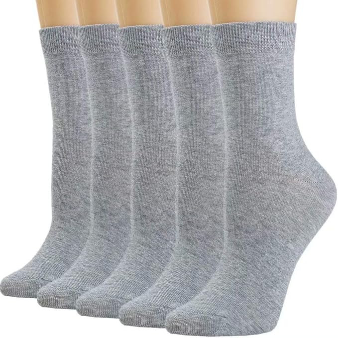 Losa Kute 5 Pairs Cute Patterned Socks Warm Crew Socks | Amazon (US)