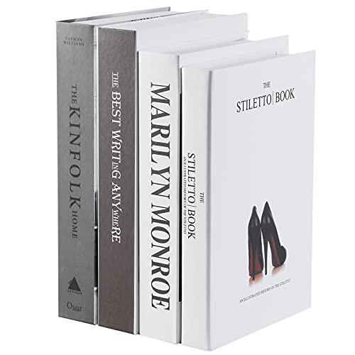 Faux Books for Decoration, Outgeek Set of 4 Coffee Table Books Decor, Fake Books Fashion Decorative Books for Display, Office & Rustic Home Decor, Bookshelf, Modern Farmhouse Decor, Living Room | Amazon (US)