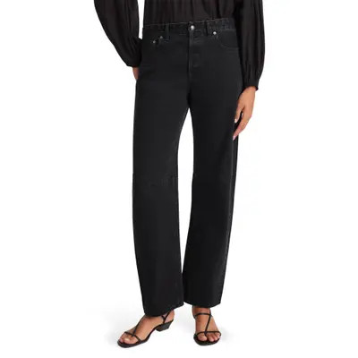 Madewell The Darted Barrel Leg Jeans in Washed Black at Nordstrom, Size 30 | Nordstrom