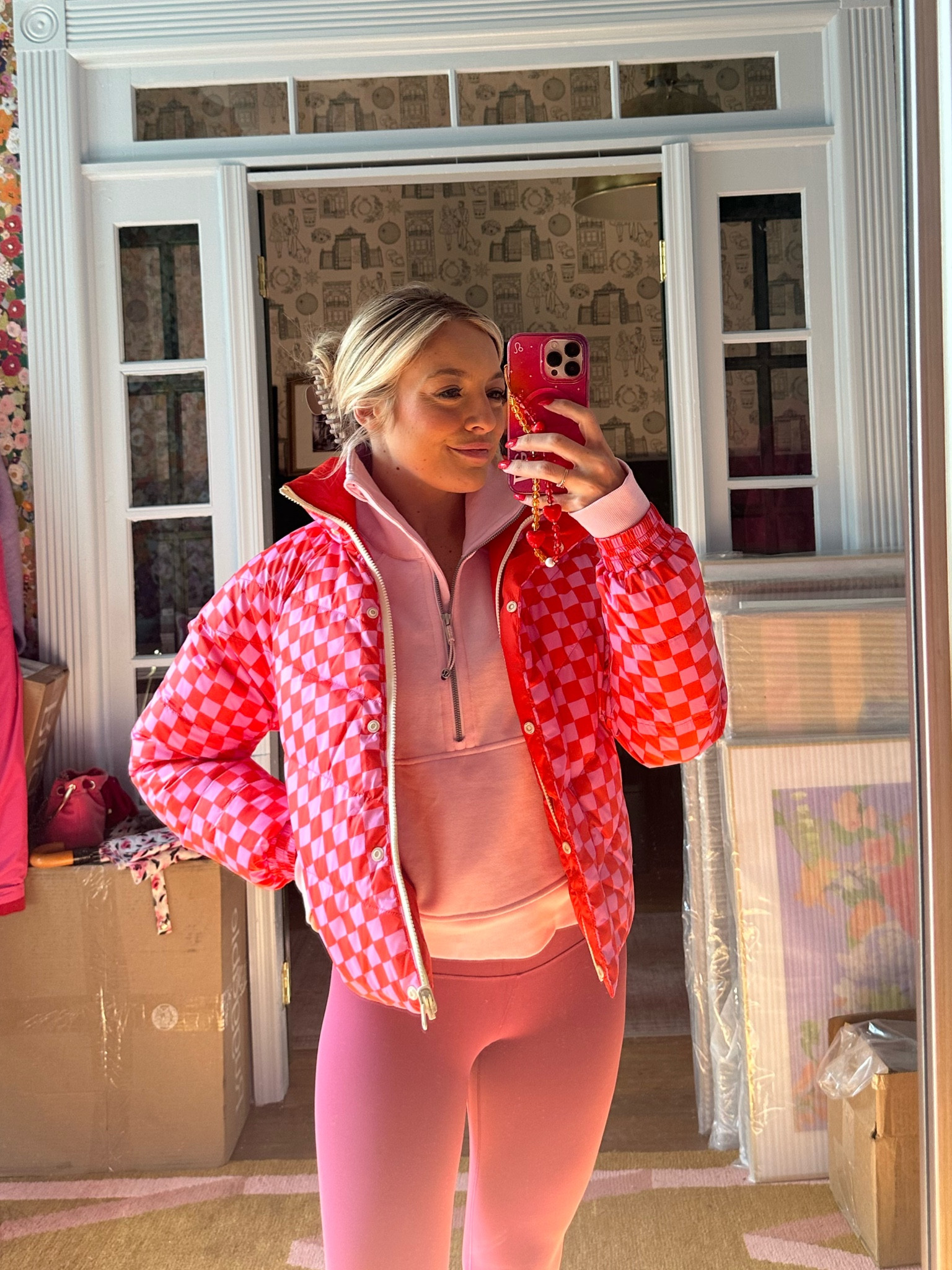 Marine layer reversible checkered puffer jacket selling quick I’m wearing size small 

#LTKsalealert #LTKfitness