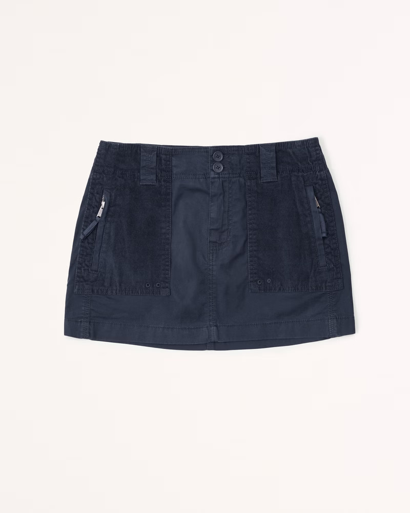 2000s Mixed Fabric Micro Mini Skirt | Abercrombie & Fitch (US)