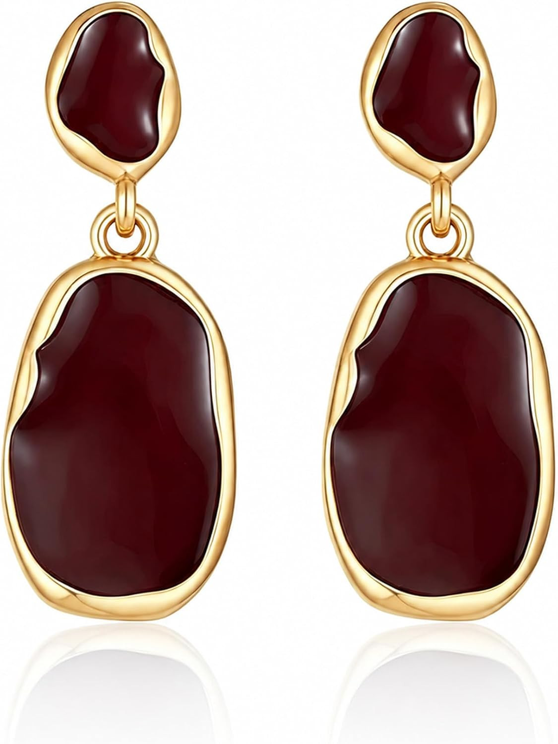 Black Dangle Earrings for Women Gold Irregular Earrings Black And Gold Jewelry Fashion Accessories | Amazon (US)