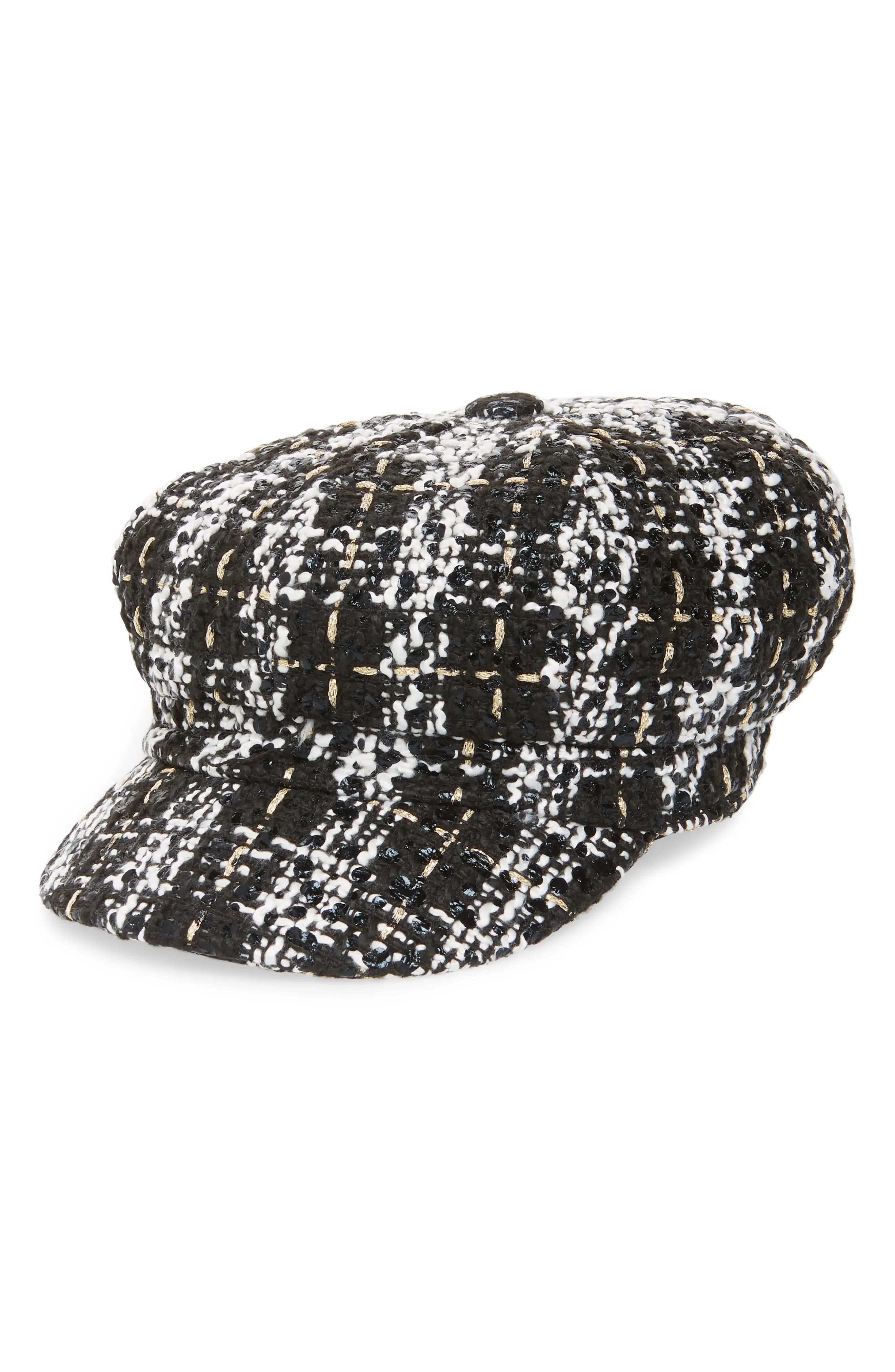 BP. Plaid Tweed Baker Boy Cap | Nordstrom