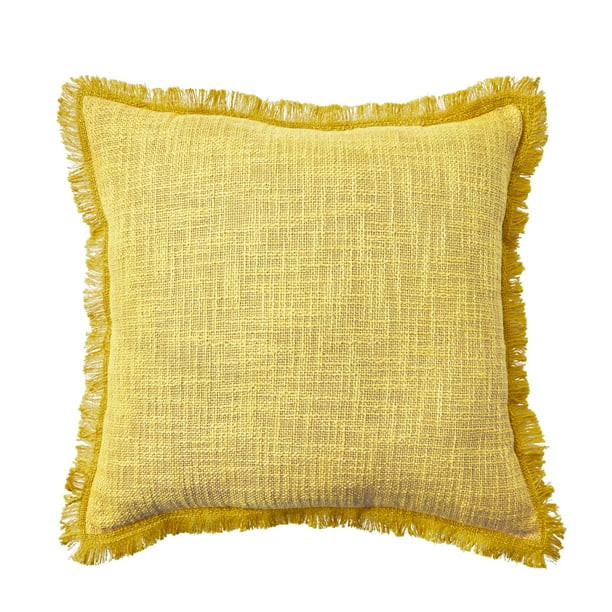 Better Homes & Gardens Textured Outdoor Throw Pillow, 21" x 21", Yellow - Walmart.com | Walmart (US)