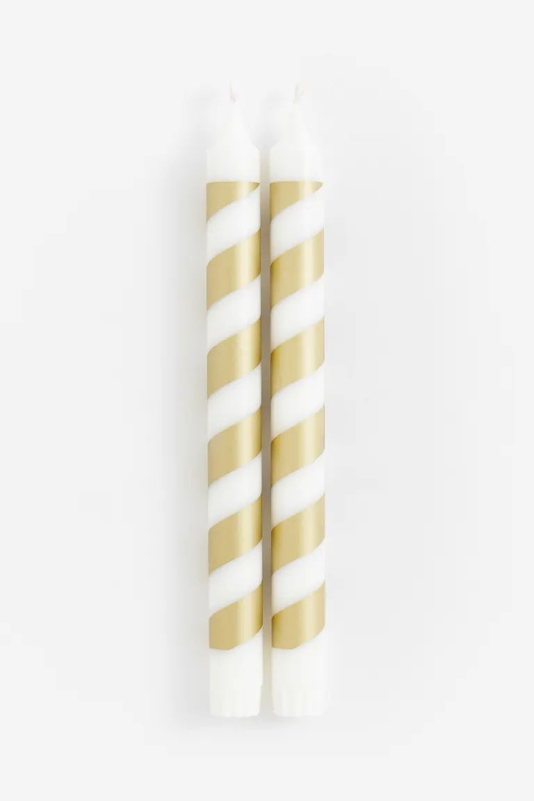2-pack Candy Cane Candles | H&M (US + CA)