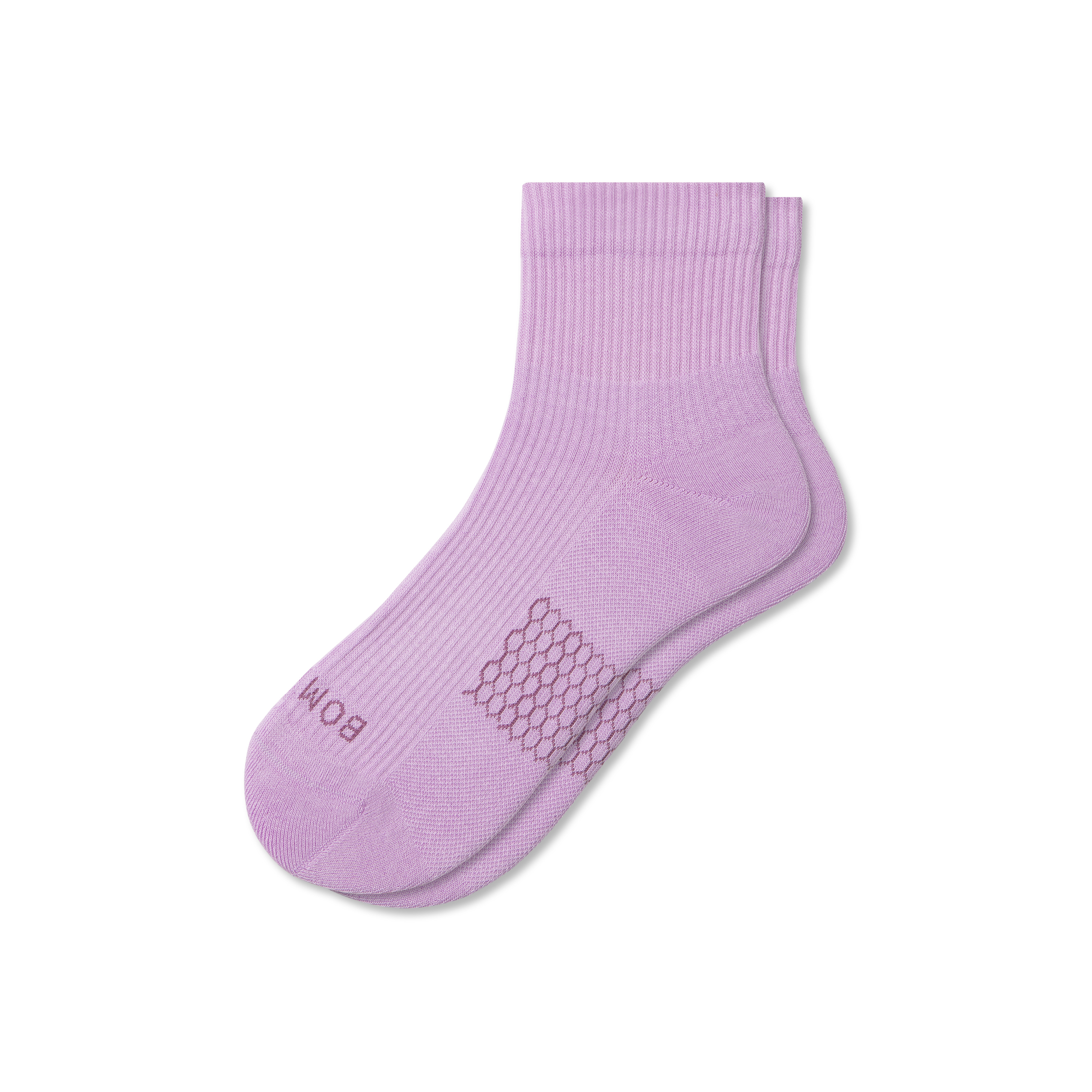 Women's Modern Rib Quarter Socks - Wildflower - Medium - Cotton Blend - Bombas | Bombas