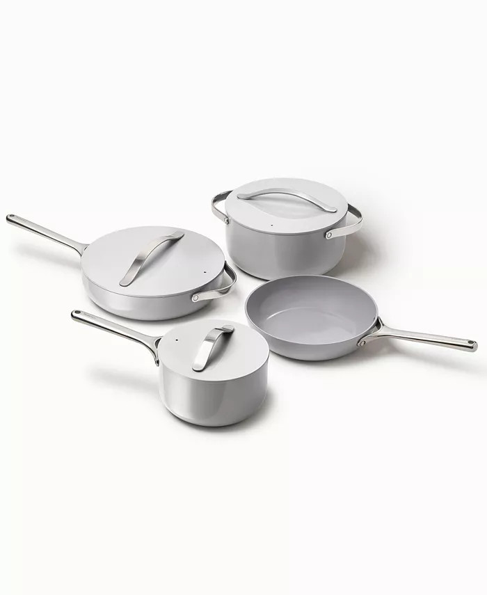 Aluminum Non-Toxic Ceramic Non-Stick 7 Piece Cookware Set | Macy's