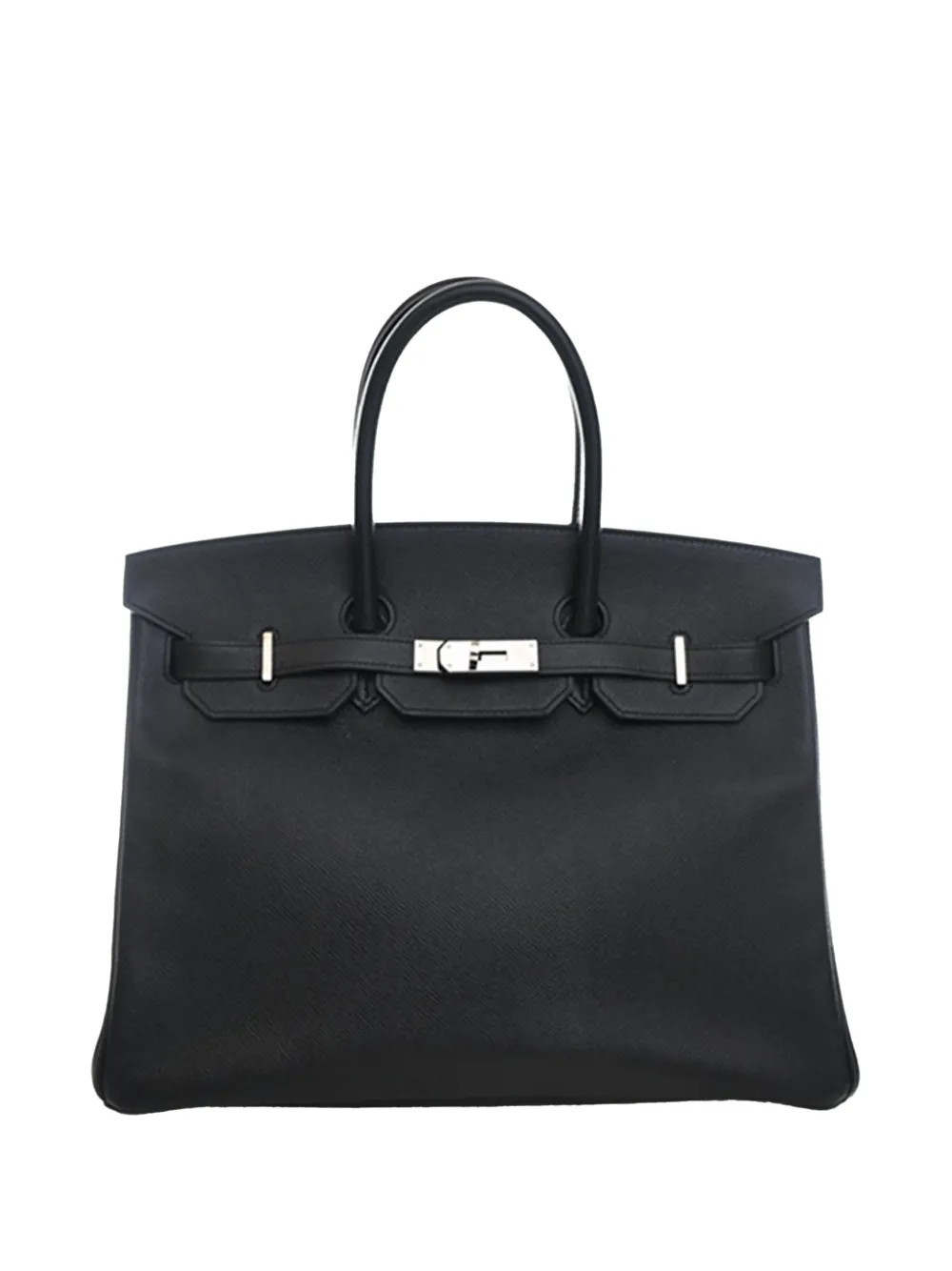 Hermès Pre-Owned 2014 Epsom Birkin Retourne 35 handbag - Black | Farfetch Global