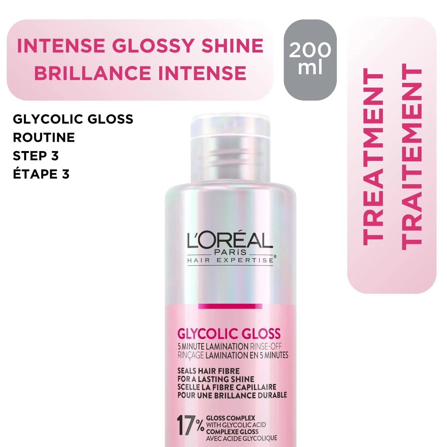 Hair Expertise Glycolic Gloss 5 Minute Lamination Treatment, 200ml, For Shine and Smoothness | Walmart (CA)
