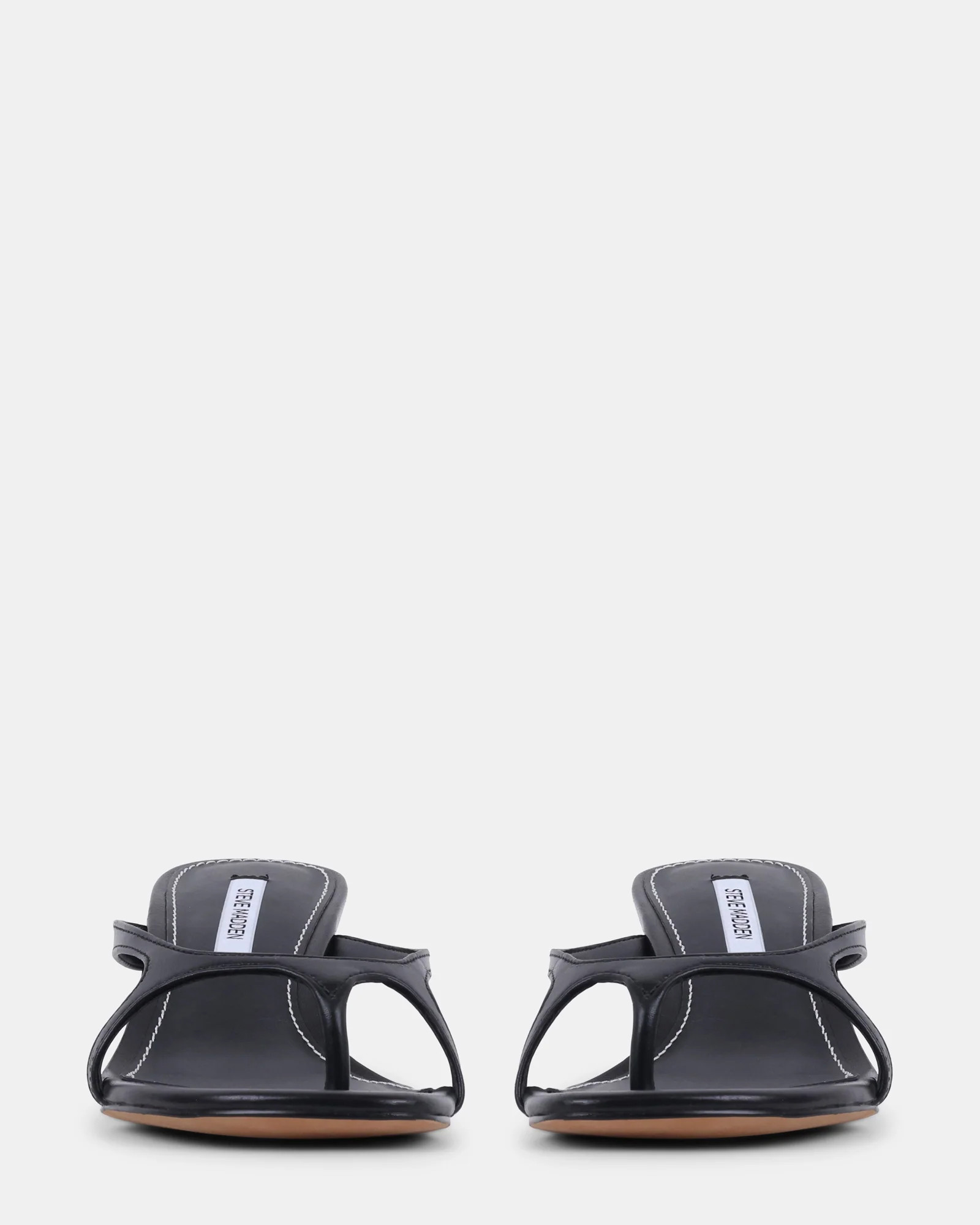 BRIENNA Black Leather Kitten Heels | Women's Designer Shoes | Steve Madden (Canada)