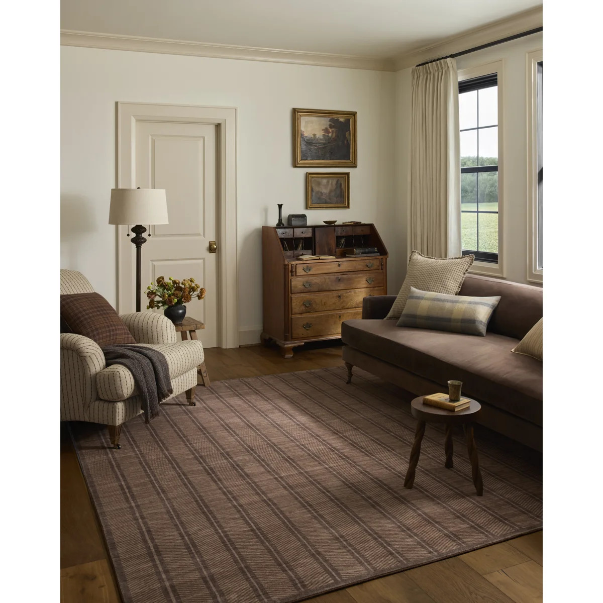 Chris Loves Julia x Loloi Bobby Camel / Plum Area Rug feat. Cloudpile | Wayfair North America