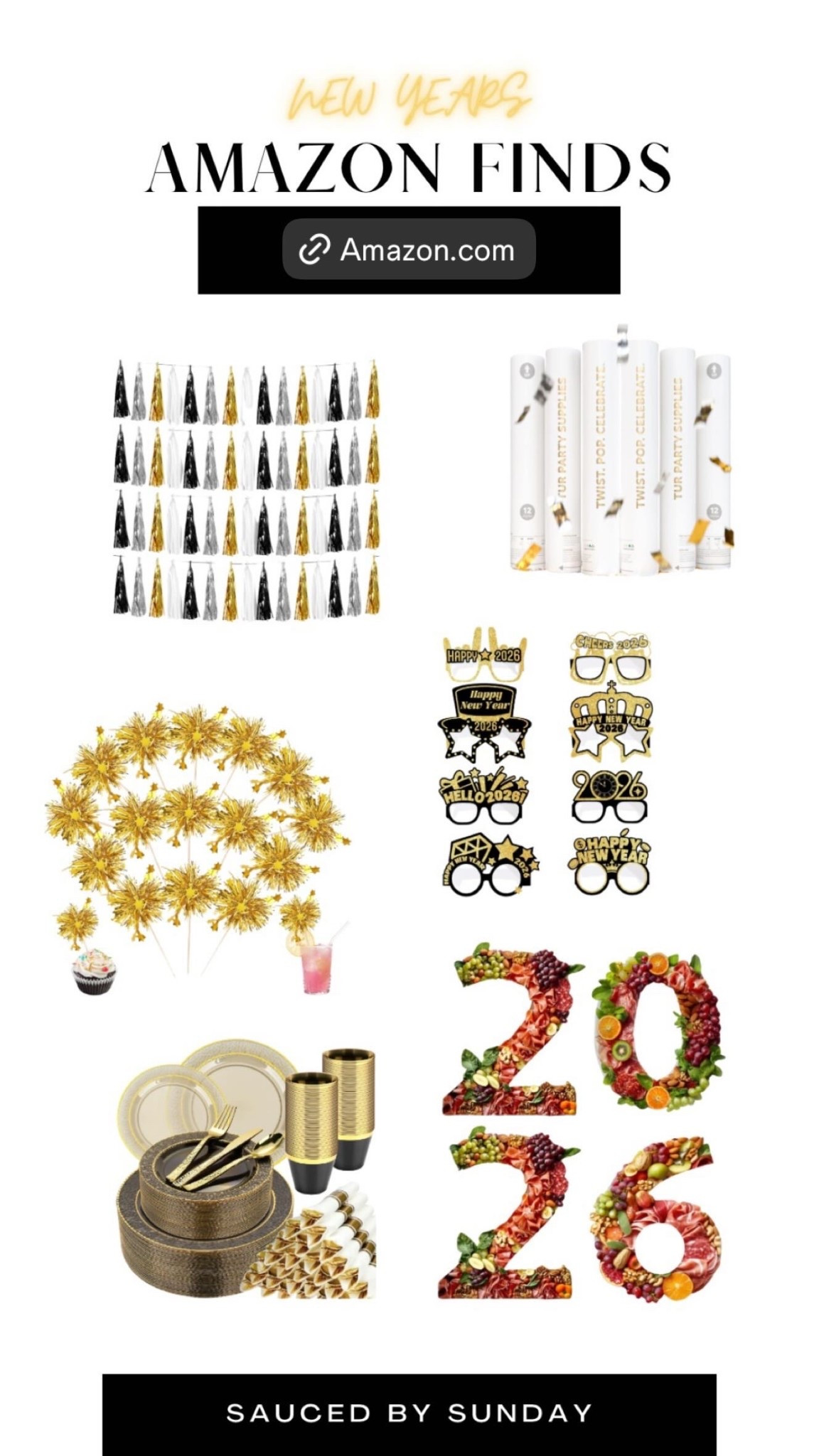 Amazon New Years Eve party favorites 🖤✨🪩

#LTKHoliday #LTKHome #LTKSeasonal