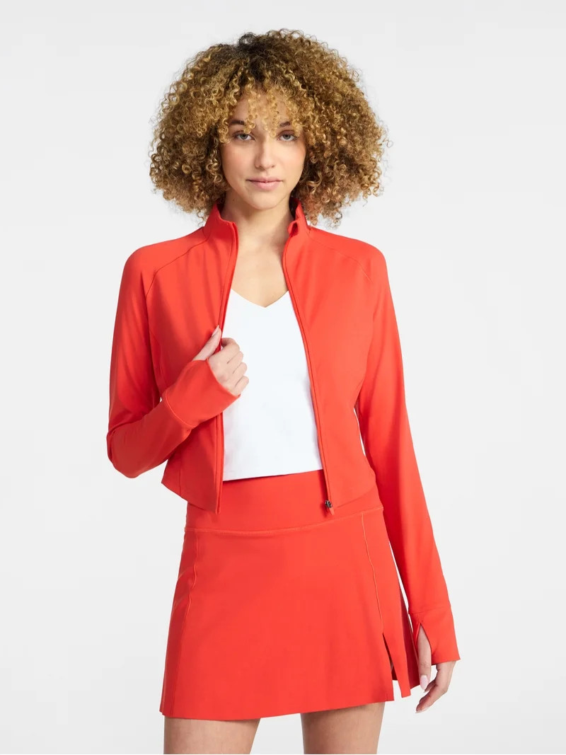 Avia Women's SoftSculpt Cropped Jacket, Sizes XS-XXXL | Walmart (US)