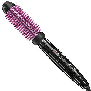 REVLON Silicone Bristle Heated Hair Styling Brush, Black, 1 inch barrel | Amazon (US)