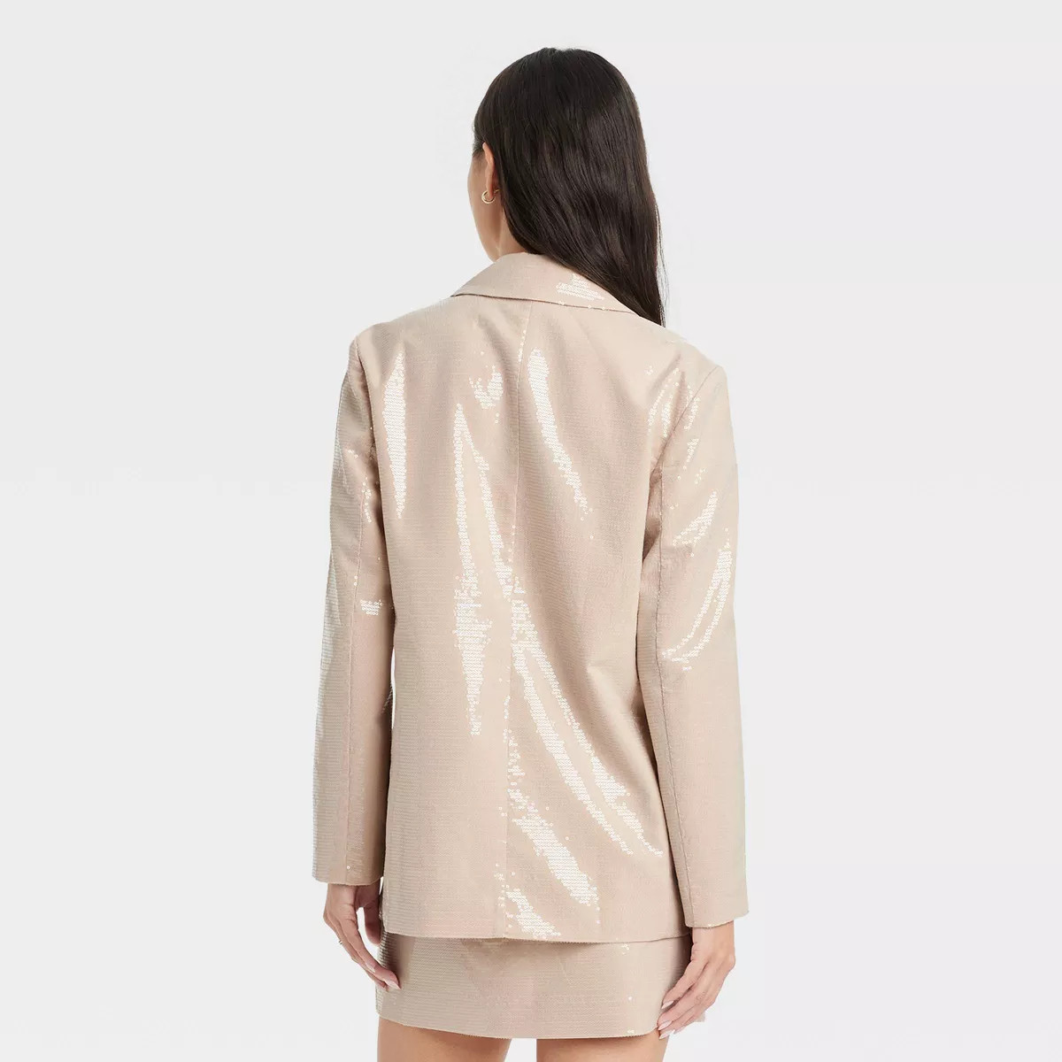 Women's Sequin Blazer - A New Day™ Tan | Target