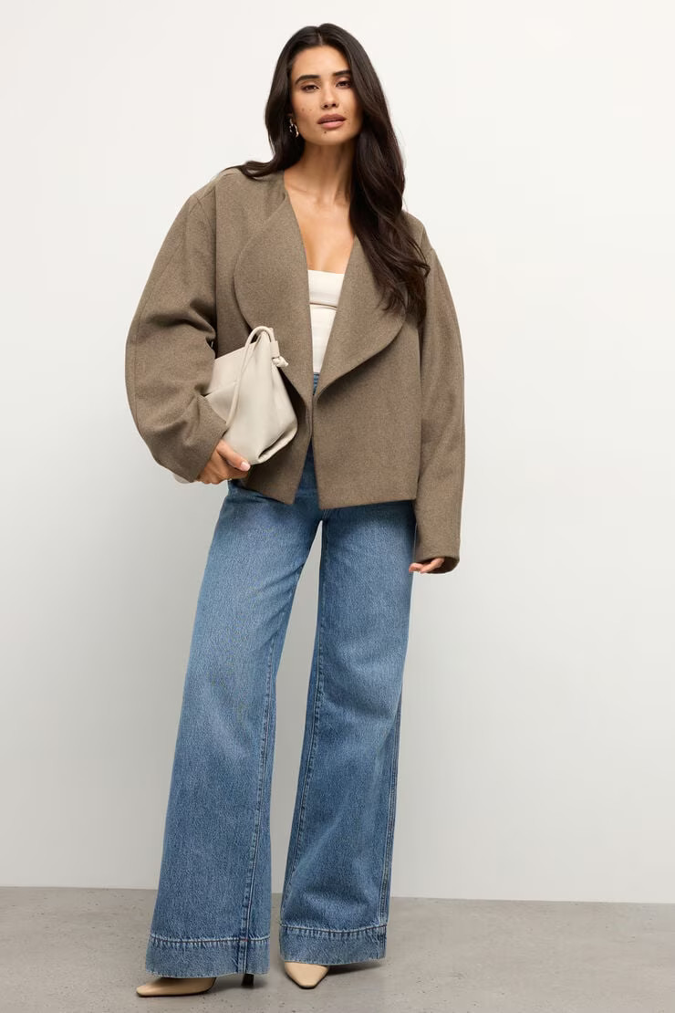 Lennon Ultra High Rise Wide Leg Column Jeans | Dynamite Clothing