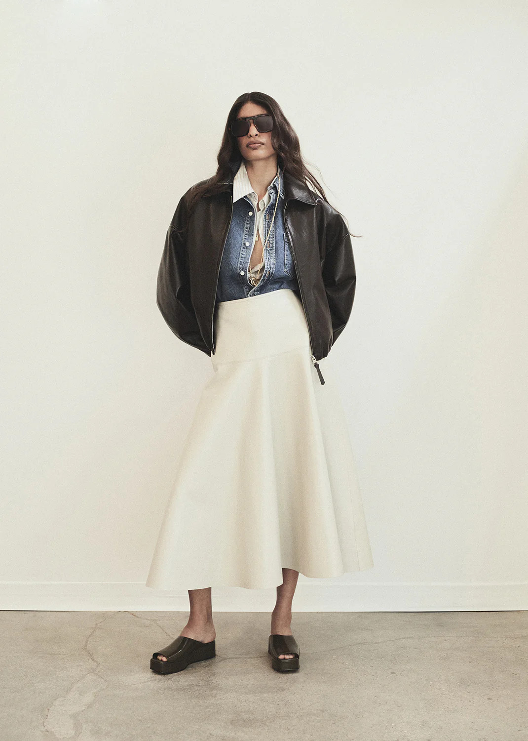 Vita Maxi Skirt in Chalk Grey | Citizens of Humanity