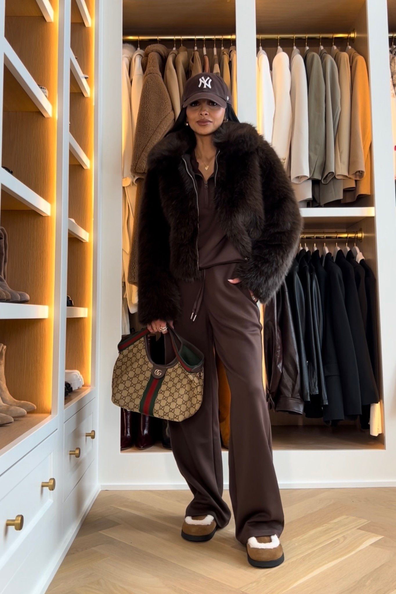 Winter outfit ideas
Zara faux fur jacket
Amazon viral lounge set
Steve Madden shearling mules
Gucci giglio bag

#LTKTravel #LTKootd #LTKSeasonal