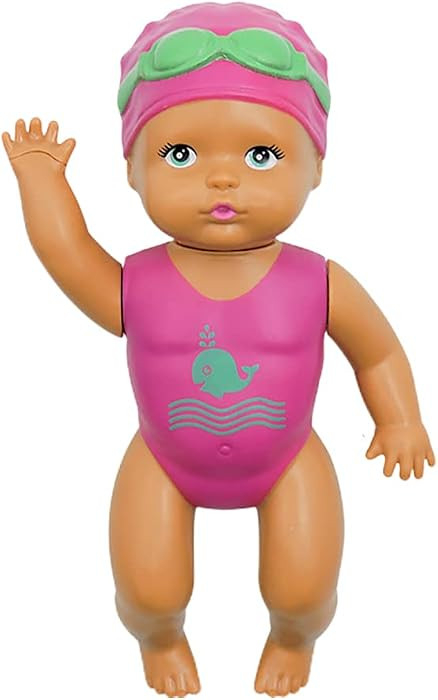 Swimming Doll, Windup 6 Inch Girl Bath Toy - Backstroke & Freestyle Swim Toy | Amazon (US)
