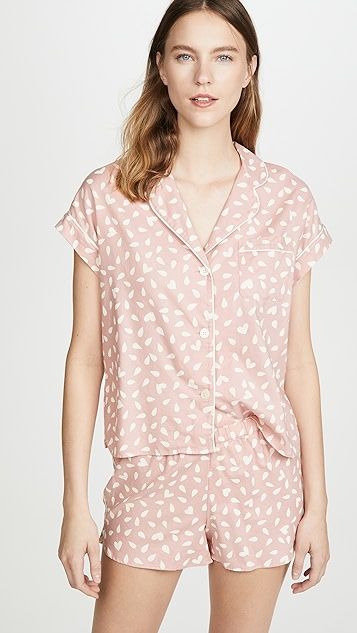 Petal Hearts Shorts PJ Set | Shopbop