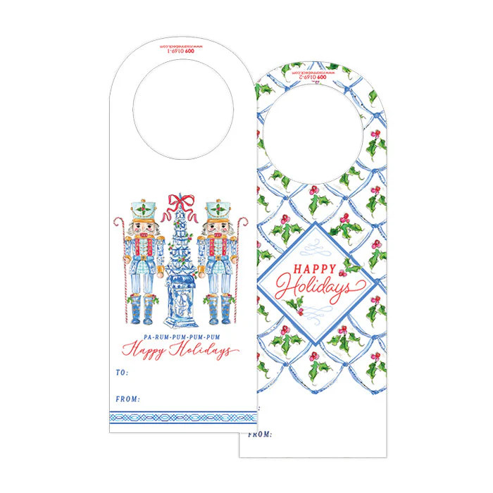 Chinoiserie Nutcrackers Wine Tag | Rosanne Beck Collections