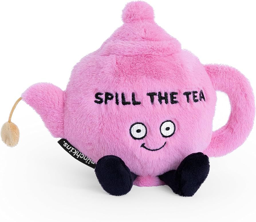 Spill The Tea Plushie - Funny Meme Pun White Elephant Cute Mother's Day Gag Gift | Amazon (US)
