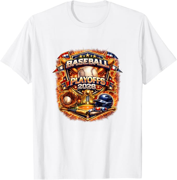 Baseball Playoffs 2026 Graphic Vintage Style Design T-Shirt | Amazon (US)