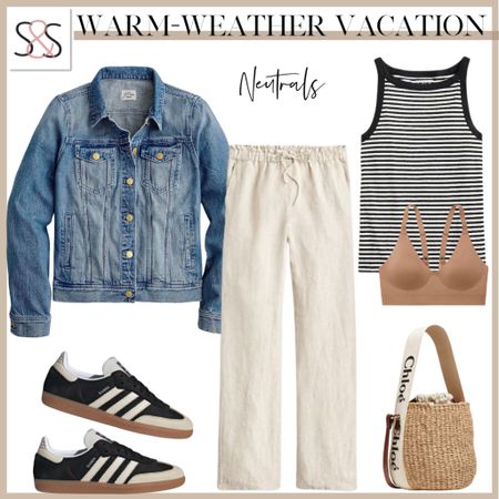 A tank and linen pants are the perfect summer outfit! Adidas outfits and this amazing new Chloe for a versible vacation look!

#LTKTravel #LTKSeasonal #LTKStyleTip