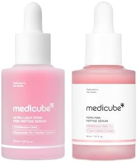 medicube DAY & NIGHT Salmon PDRN Serum Duo: Ultra-Light and Pink Peptide PDRN Serum | Lightweight... | Amazon (US)