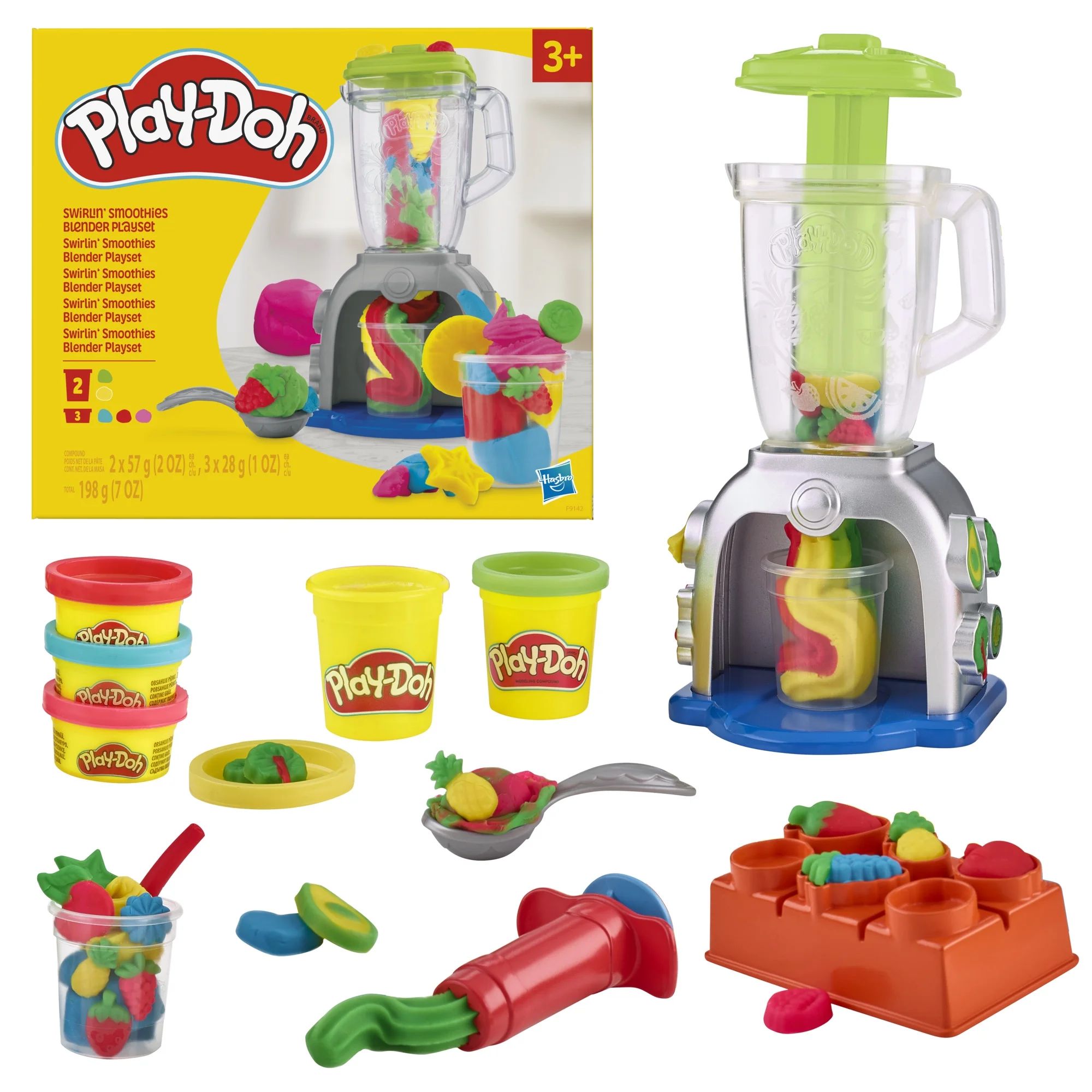 Play-Doh Swirlin' Smoothies Toy Blender Playset, Play Kitchen, Kids Toddler Toy for Boys and Girl... | Walmart (US)