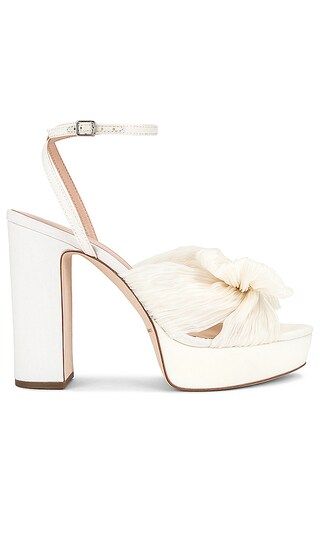 Natalia Pleated Knot Platform in Pearl | Revolve Clothing (Global)