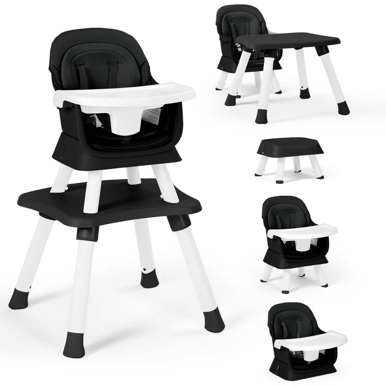 Kinder King 8 in 1 Baby High Chair,Toddler Dining Booster Seat/Kids Table & Chair Set/Building Bl... | Walmart (US)