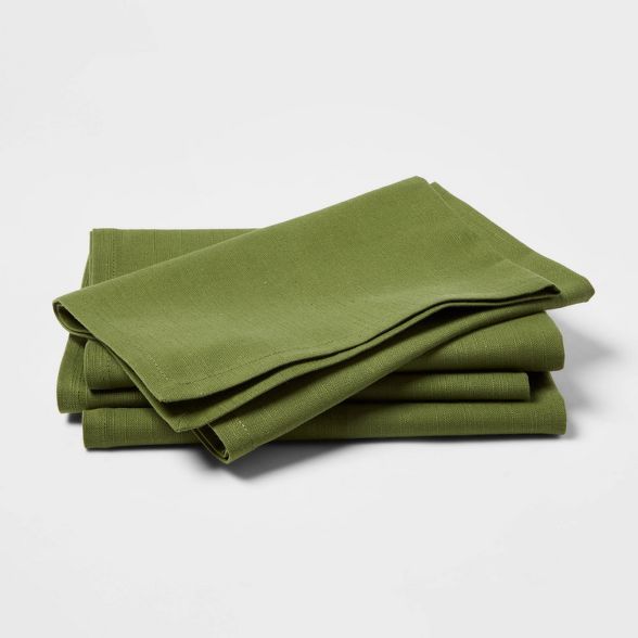 4pk Cotton Napkins Green - Threshold™ | Target
