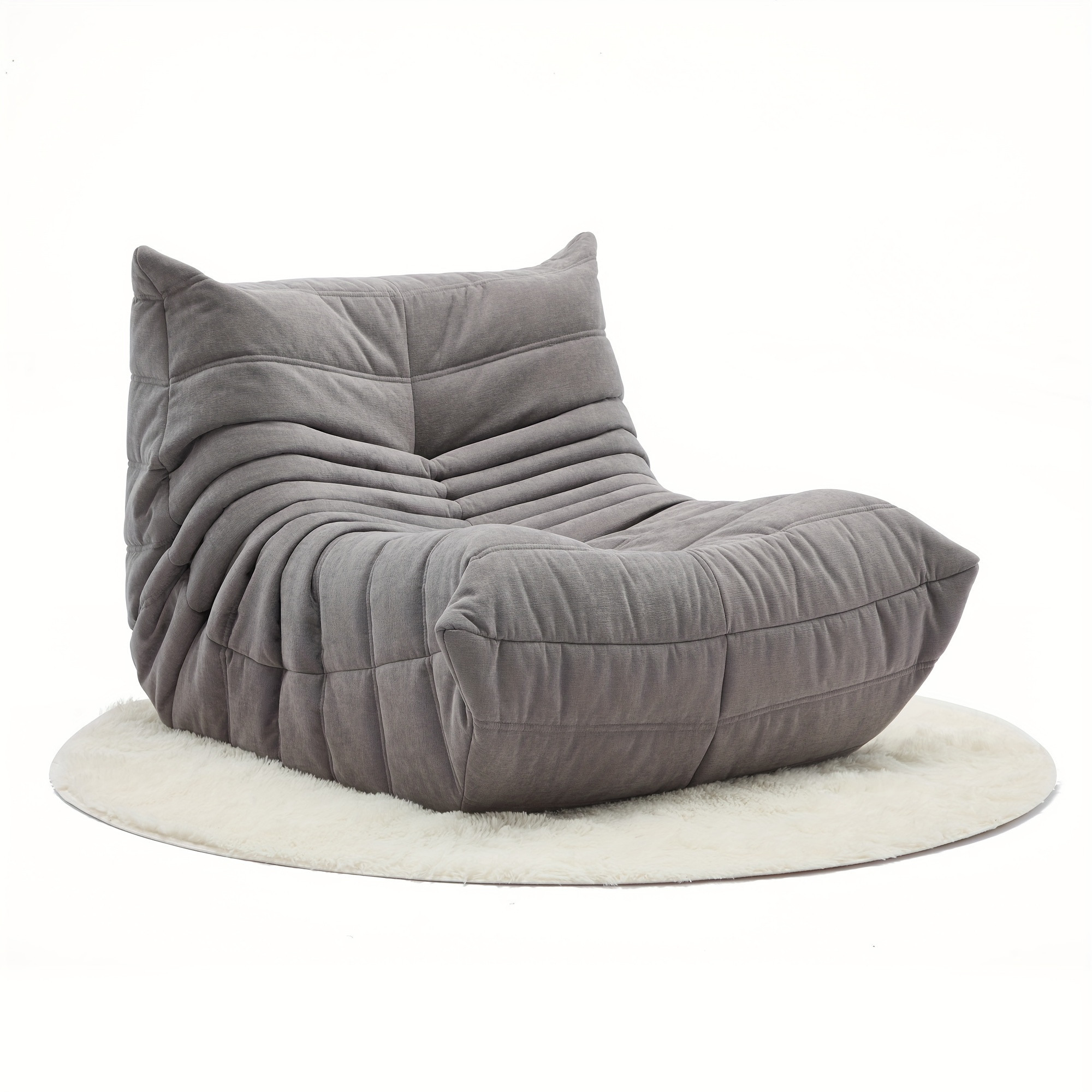 TEMU Ergonomic Memory Foam Bean Bag Chair - Cozy Suede Lounger For Adults, Reading & Gaming, Ideal For Home Or Apartment Decor, Gray | Temu Affiliate Program
