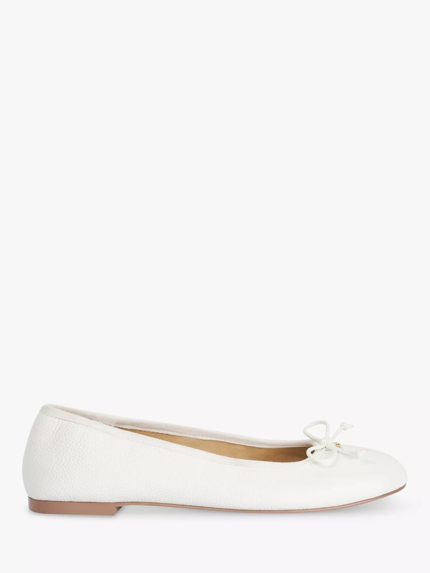 Helenne Leather Ballet Flats, Ecru | John Lewis (UK)