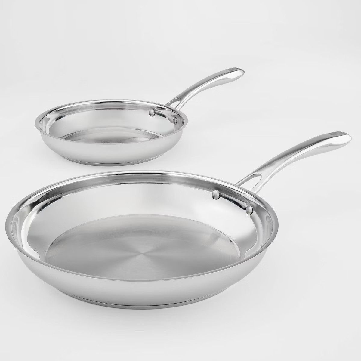 Cuisinart Classic 10" & 12" Stainless Steel 2pk Skillet Set Silver | Target