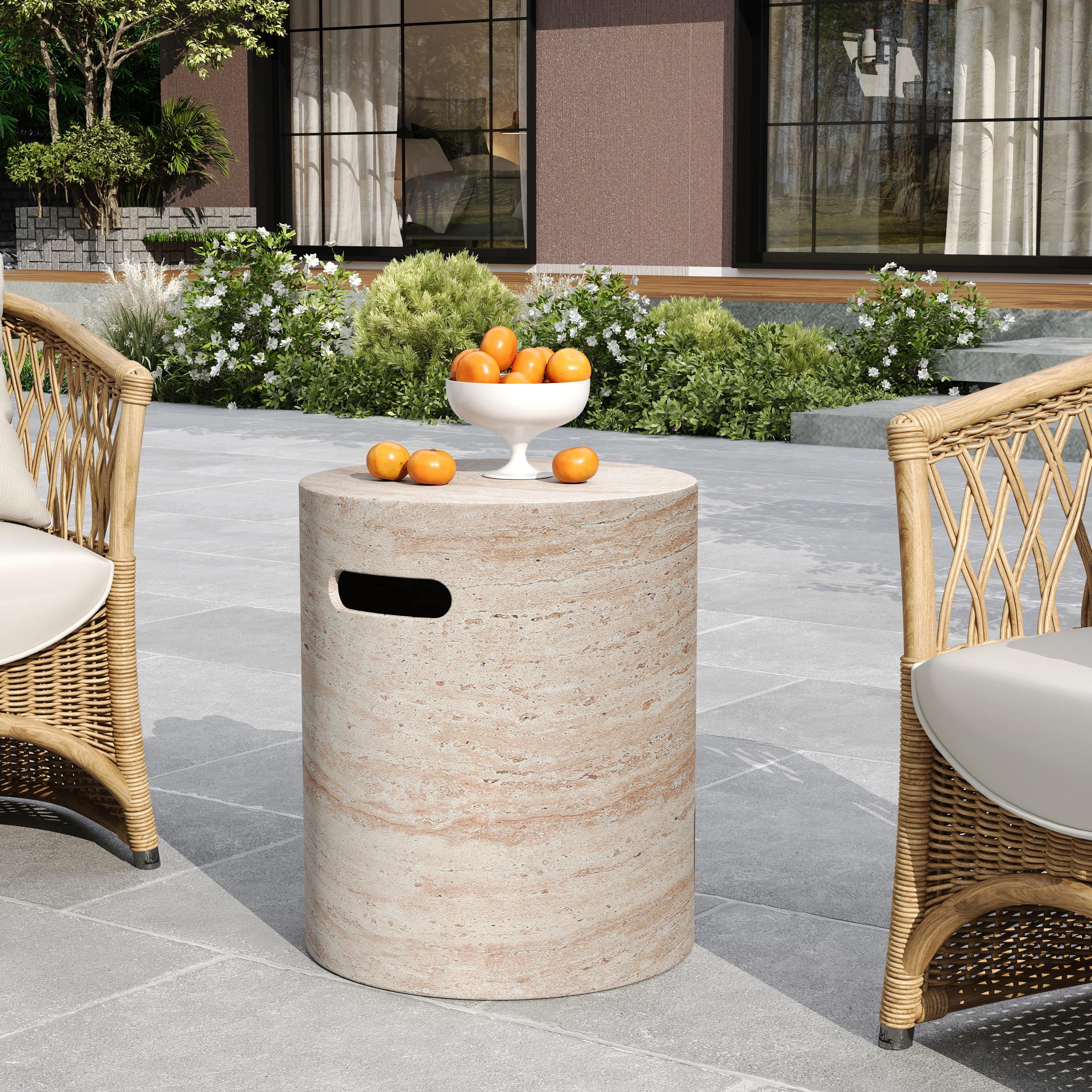 Jaylin Round Outdoor Side Table , in. W in. D | Wayfair North America