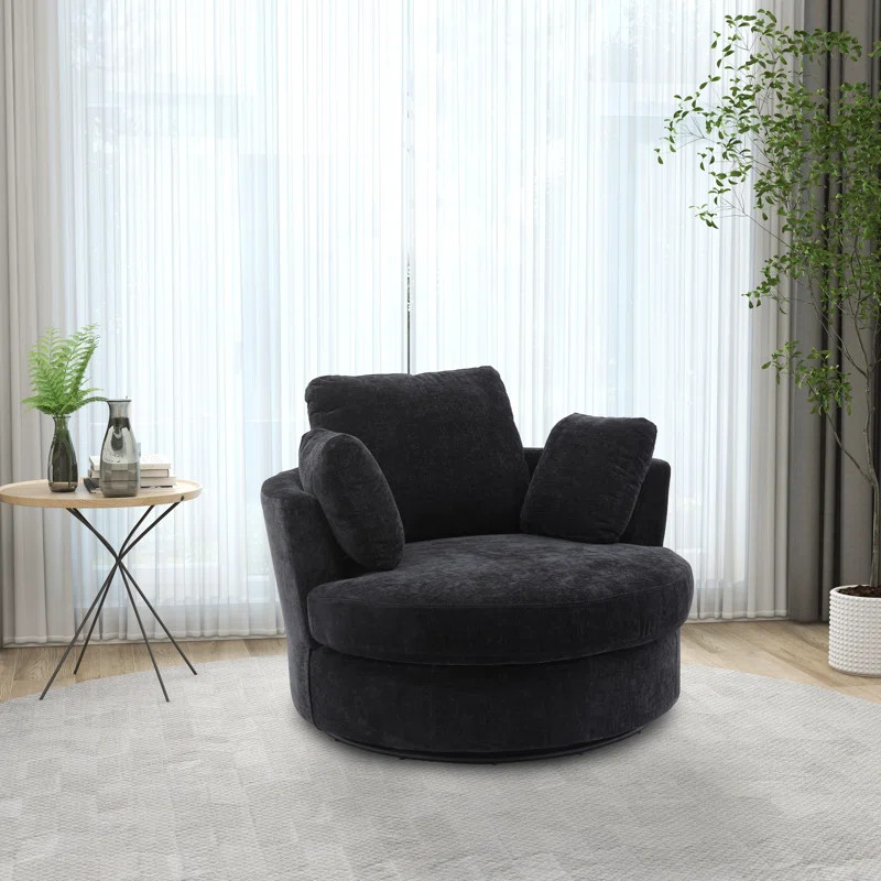 Dahlonega Upholstered Swivel Barrel Chair | Wayfair North America