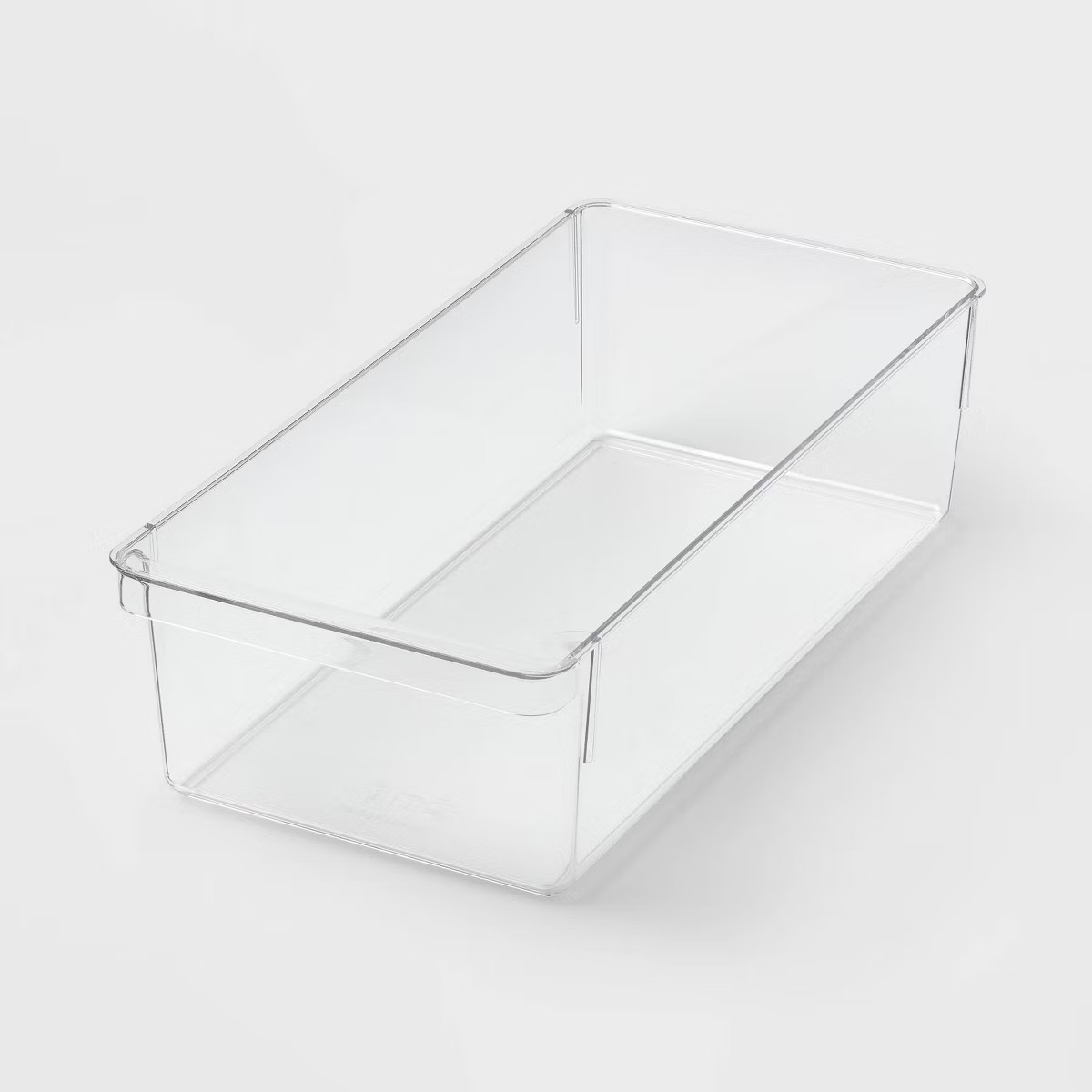 Medium Narrow Fridge and Pantry Organizer Bin - Brightroom™: Clear PETG, Freezer-Safe, Hand Was... | Target