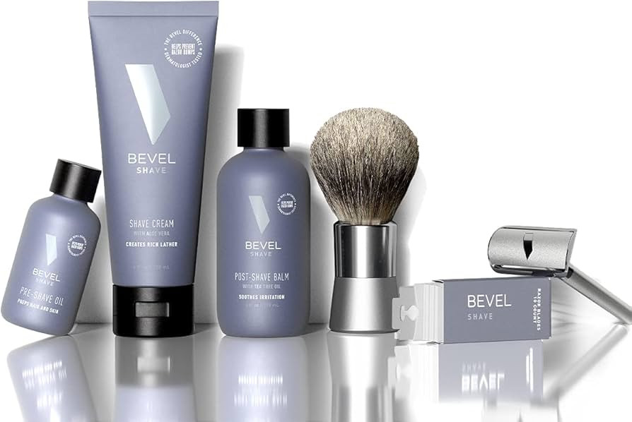 Bevel Shaving Kit for Men, Includes Safety Razor with 20 Replacement Blades, Luxury Shaving Brush... | Amazon (US)