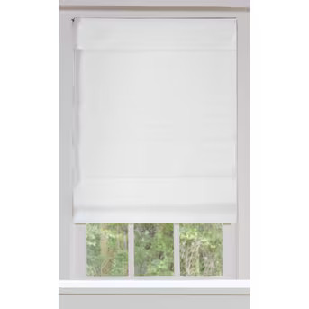 allen + roth 35-in x 72-in Snow Blackout Cordless Roman Shade | Lowe's